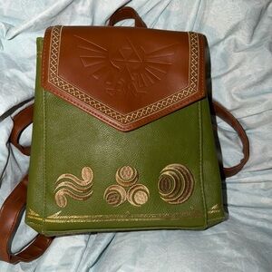 Danielle Nicole Zelda Backpack with Brown Accent & Gold Embroidery